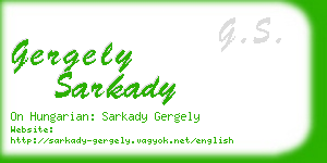 gergely sarkady business card